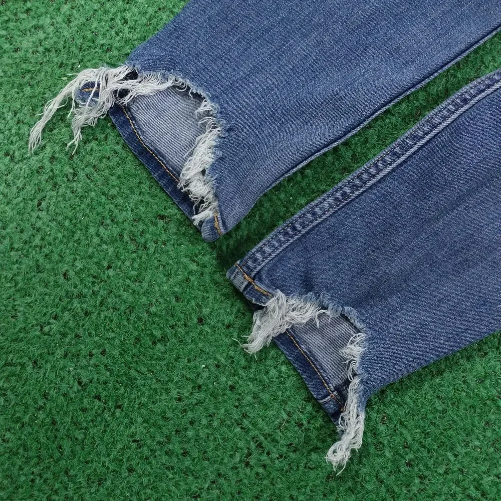 Hollister Jeans‎ Womens 7R Blue High Rise Super Skinny Distressed Stretch 28x30